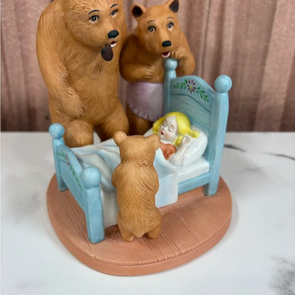 Danbury Mint Goldilocks And The Three Bears porcelain figurine